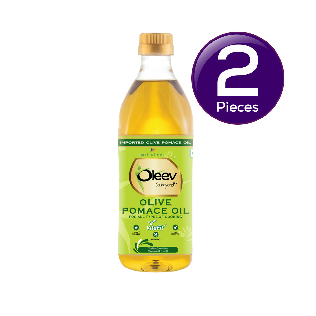 Oleev Pomace Olive Oil - For All Types Of Cooking | Bottle 1 l Combo